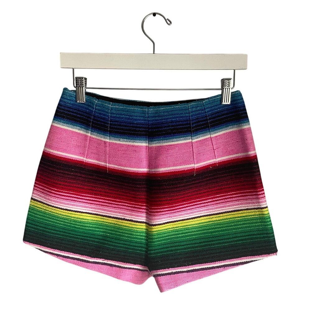 Mara Hoffman Rainbow Knit Shorts Hot Pants Festival Coachella Boho Size 4